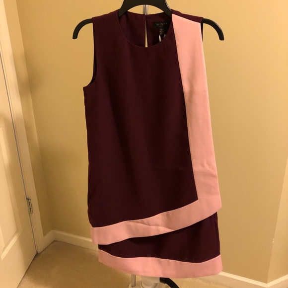 Ted Baker London Sleeveless Maroon Dress - Picture 1 of 7